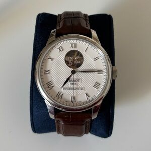 TISSOT LE LOCLE POWERMATIC 80 OPEN HEART WATCH